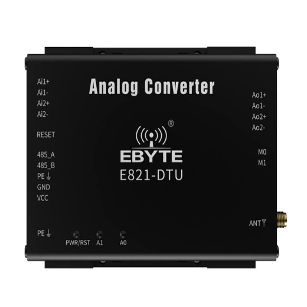 433MHz 2 Channel Analog Acquisition Module Modbus RTU E821-DTU(2I2-400SL) 1W RS485 Wireless SX1268 LoRa Modem Build in Watchdog