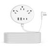 Flat Extension Cord 25 ft, NTONPOWER Flat Plug Power Strip with 3 Outlets 4 USB Ports(2 USB C), Ultra Thin Extension Cord Under Carpet, Mountable, Long Outlet Extender for Indoor Home Office Room view 1