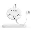 Flat Extension Cord 10 ft, NTONPOWER Flat Plug Power Strip with 3 Outlets 4 USB Ports(2 USB C),Ultra Thin Extension Cord Under Carpet, Mountable, Outlet Extender Long Cord for Home Office, Dorm Room view 1