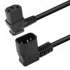 GELRHONR 1.6Ft/50cm Right Angle IEC320 C14 to Left Angle C13 PDU Power Supply Extension Cord,90 Degrees Dual Bent C14 Male to C13 Female Power Cable for Computers,LED HDTV Monitor and Scanner Etc view 1