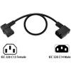 GELRHONR 1.6Ft/50cm Right Angle IEC320 C14 to Left Angle C13 PDU Power Supply Extension Cord,90 Degrees Dual Bent C14 Male to C13 Female Power Cable for Computers,LED HDTV Monitor and Scanner Etc view 3