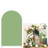 Aerdce Mint Green Arched Fabric Cover, Double-Sided Stretchy Chiara Backdrops Green Arch Stand Covers for Birthday Parties Baby Shower Wedding Decor Supplies GX-374-4x7ft view 1
