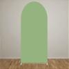 Aerdce Mint Green Arched Fabric Cover, Double-Sided Stretchy Chiara Backdrops Green Arch Stand Covers for Birthday Parties Baby Shower Wedding Decor Supplies GX-374-4x7ft view 2