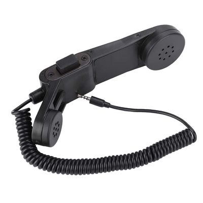 FOSA Retro 3.5mm Phone Receiver Microphone Vintage Telephone Handset Cell Phone Receiver Mic, Outdoor Radio Microphone Handheld Speaker for Mobile Phones Cellphone Smartphone