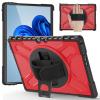 AdirMi Case for Microsoft Surface Pro 8 Case 13 Inch 2021, Military Grade Shockproof Case with 360 Rotating Stand/Hand, Compatible with Type Cover Keyboard,Red view 1