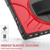 AdirMi Case for Microsoft Surface Pro 8 Case 13 Inch 2021, Military Grade Shockproof Case with 360 Rotating Stand/Hand, Compatible with Type Cover Keyboard,Red view 2