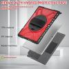AdirMi Case for Microsoft Surface Pro 8 Case 13 Inch 2021, Military Grade Shockproof Case with 360 Rotating Stand/Hand, Compatible with Type Cover Keyboard,Red view 3