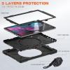 AdirMi Case for Microsoft Surface Pro 7 / Pro 6 / Pro 5 / Pro 2017 / Pro 4 / Pro LTE, [15ft Drop Protection] Shockproof Handle Stand Rugged Cover with 360 Rotatable Kickstand, Shoulder Strap view 4
