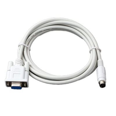 TK6/8-FX for Touch Screen TK6070IK, TK6070IP, TK6070IH, TK6070IQ Series Connect FX Series PLC Communication Cable (White 10m)