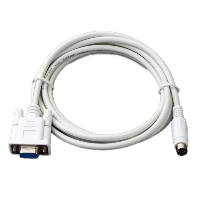 TK6/8-FX for Touch Screen TK6070IK, TK6070IP, TK6070IH, TK6070IQ Series Connect FX Series PLC Communication Cable (White 10m)