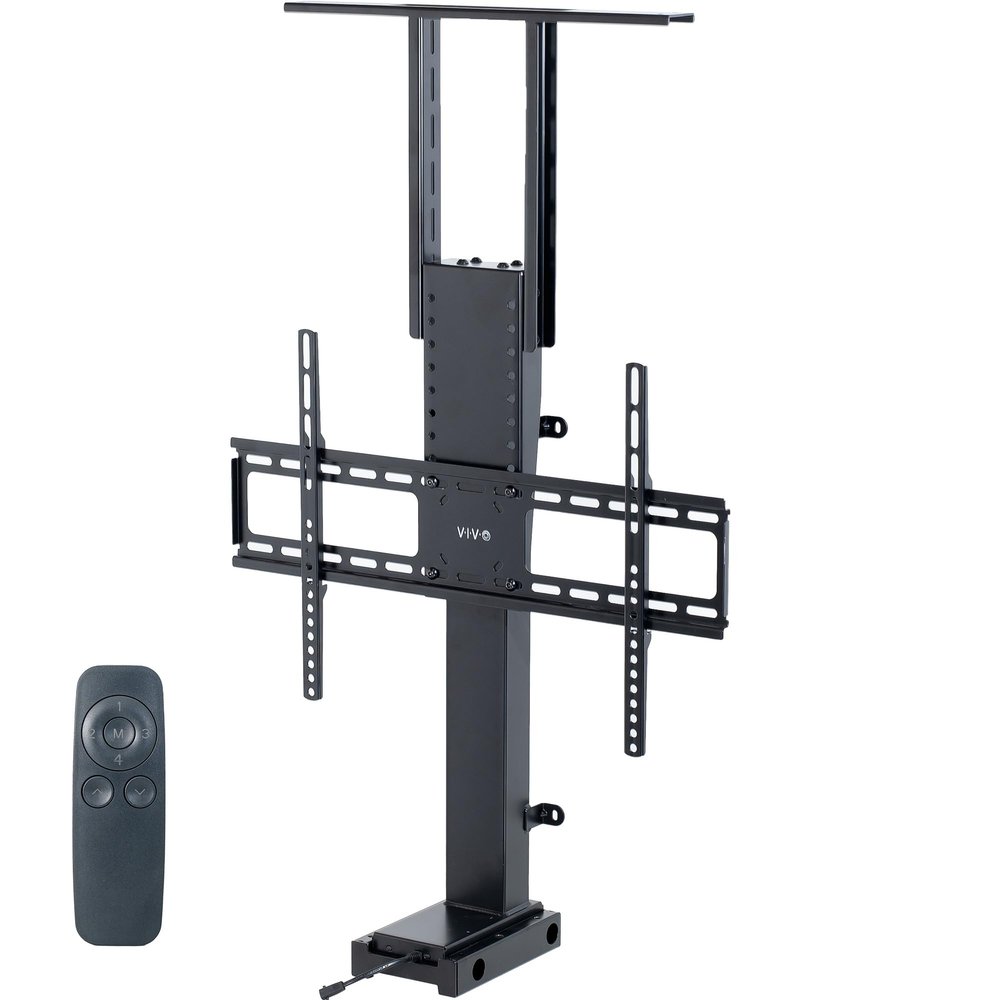 VIVO Motorized Large TV Stand for 37 to 77 inch Screens, Vertical Lift Television Stand with Remote Control, Compact TV Mount Bracket, MOUNT-E-UP80D