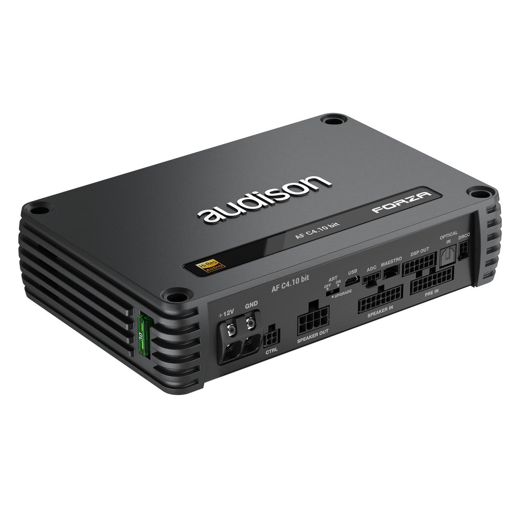 Audison Forza AF C4.10 bit 4 CH Amplifier with 10 Channels DSP - 4 x 90W at 4