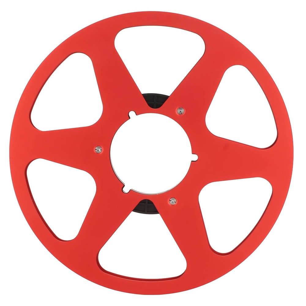 1/4 10.5 inch Empty Tape Reel, Aluminum 1/4 10.5 Inch Recording Tape Nab Opener, Universal Empty Disc Takeup Reel for Nab for Ampex (Red)