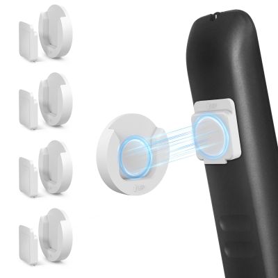 YYILIS Magnetic Remote Control Holder Wall Mount, 4 Pack Upgrade Remote Control Organizers Storage Self-Adhesive TV Remote Control Caddy for Back of TV White