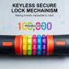 Hydsto Rainbow Bike Lock Combination - 5-Digit Resettable Scooter Lock - 3.2 FT Heavy-Duty Anti-Theft Lock for Bicycle, Motorcycle, Electric Scooter, Gate, Fence view 4