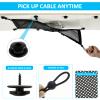 Ihvewuo Cable Management Under Desk Net Large Capacity Flexible Adjustable Wire Organizer Net Privacy Under Desk Mesh Cord Organizer Tear Resistant Cable Holder for Home Office Workbench view 4