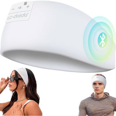 LC-dolida Sleep Headphones Bluetooth 5.4 | Headband Headphones Earphones Wireless | Sleep Mask for Sleeping, Sports, Gifts, Workout, Jogging, Yoga,Insomnia, Air Travel, Meditation