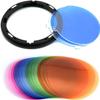 Godox AK-R16 Diffuser Plate with V11T Color Temperature Adjustment Gel Set 16 Color 32 Pieces for Godox V1-C, V1-N, V1-S Speedlite, AD200, AD200PRO with H200R Flash Head view 1