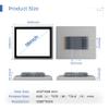 SunKol 19" Industrial Embedded Panel PC, IP65 Fanless Touch All in One Computer, Windows 11 Pro, Auto Power-on, 2xLAN,HDMI,6xUSB,2xRS485,4xRS232 (I3-1215U, 8GB RAM 128GB SSD) view 2