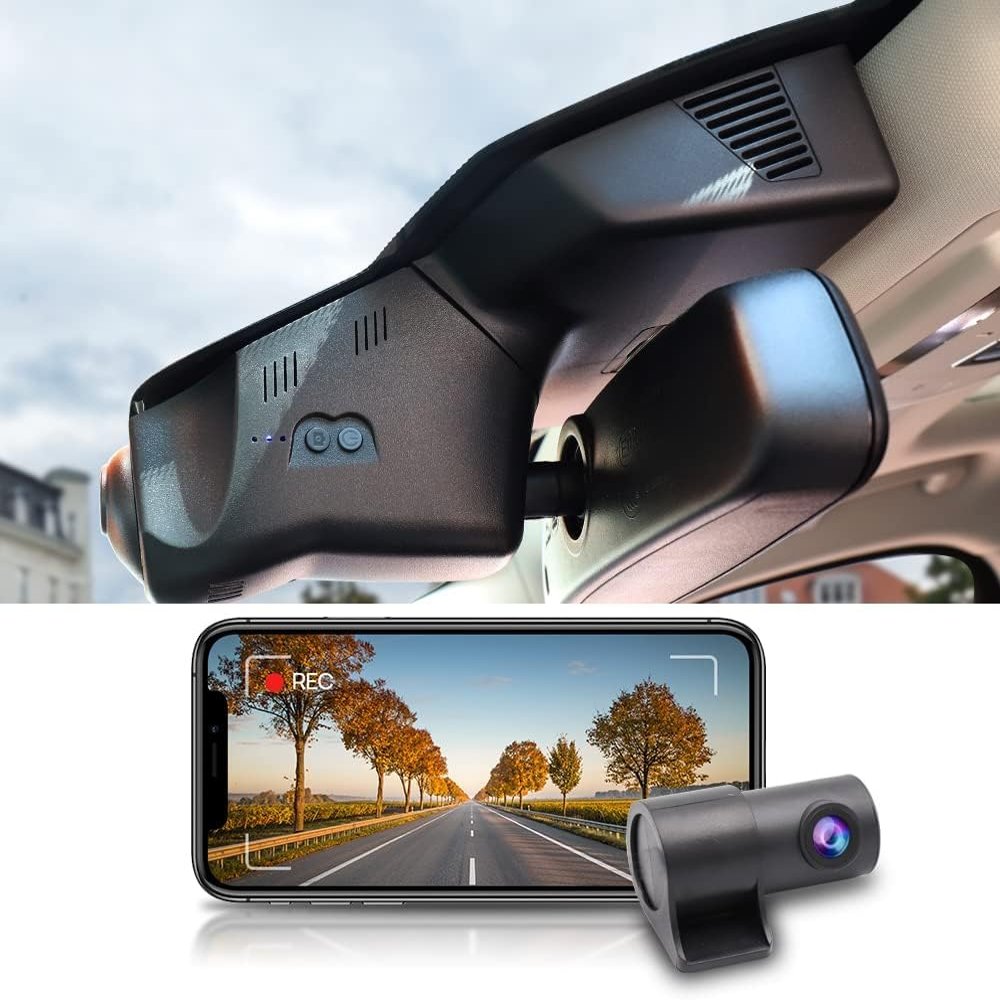 Fitcamx Front 4K+Rear 1080P Dash Cam Adapts for Land Rover Discovery Sport 2020-2024 S SE HSE R-dynamic (Model 6245/L550), OEM Style, Dual Loop Recording, WiFi & APP, G-Sensor, Easy to Use, 128GB Card