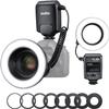 Godox ML150 II Macro Ring Flash with 8pcs Adapter Ring for Sony Canon Nikon Fuji Olympus Panasonic DSLR Cameras, Shooting Insects, Flowers, Portraits, Food and Dental Photography view 1