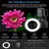 Godox ML150 II Macro Ring Flash with 8pcs Adapter Ring for Sony Canon Nikon Fuji Olympus Panasonic DSLR Cameras, Shooting Insects, Flowers, Portraits, Food and Dental Photography view 4