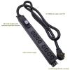L6-50P 50 Ampere Rack Mounted PDU Power Socket with 8-Position C13 Socket Output Circuit Breaker Protection, Aluminum Alloy Shell 6-Foot 8AWG Cable (C13-08-S) view 2
