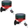 Solar Motion Sensor Alarm KINGCOO 130dB 360 Range Motion Monitor 4 Modes 13 Built-in Sounds Self Recording Sound and Light Alarm for Farm Yard Barn Orchard (Red 2 Pcs) view 1