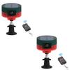Solar Motion Sensor Alarm KINGCOO 130dB 360 Range Motion Monitor 4 Modes 13 Built-in Sounds Self Recording Sound and Light Alarm for Farm Yard Barn Orchard (Red 2 Pcs) view 2
