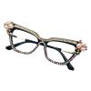 willochra Cat Eye Reading Glasses for Women Stylish Rhinestone Narrow Ladies Computer Readers Glasses (black, 3.5, multiplier_x) view 1