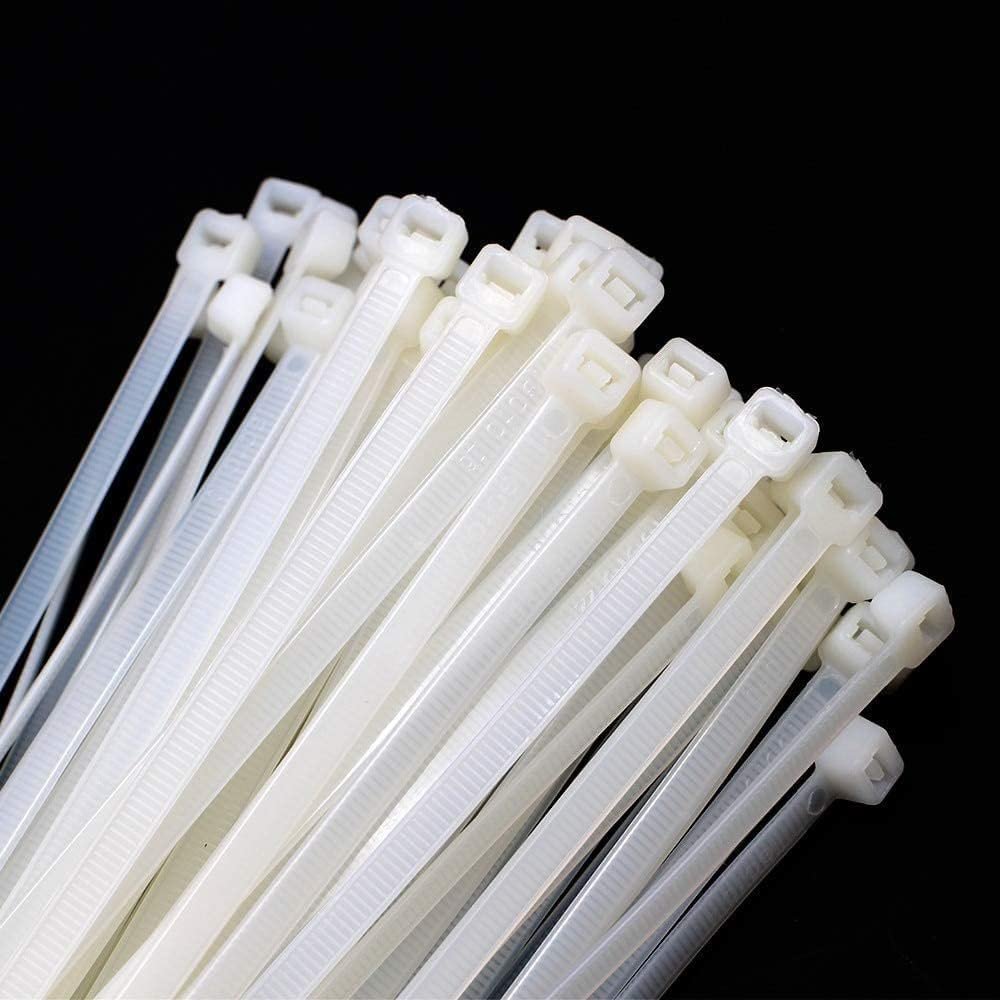 Birdflee Cable Tie (100Mmx2.5 Mm_White) Set of 300 Pcs | Wire Zip | Cable Lock | Strong and Durable Zip Locker