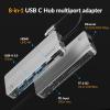 iDsonix USB C Hub, 8 in 1 USB C hub with HDMI 4K, 5Gbps Data, 1000M Ethernet, PD 100W, USB C Hub Multi Port Adapters for MacBook Air/Pro Laptop view 2