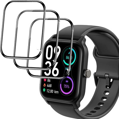 Compatible for TOOBUR Smart Watch Screen Protector, [3 Pack] Lamshaw Full Coverage TPU Clear Film Compatible with TOOBUR IDW13 1.8" Smart Watch/TEMINICE IDW13 1.8" Smart Watch/VRPEFIT IDW13 1.8"