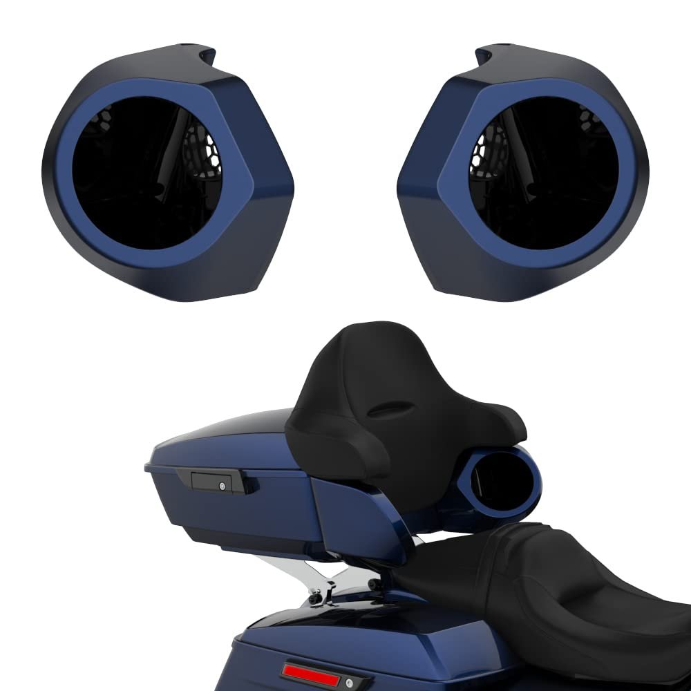 Advanblack Color Matched 6.5 Inch Tour Trunk Pack Rear Speaker Pods fit for Harley King Tour Trunk Pack
