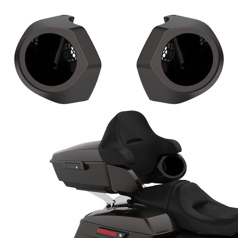 Advanblack Color Matched 6.5 Inch Tour Trunk Pack Rear Speaker Pods fit for Harley King Tour Trunk Pack