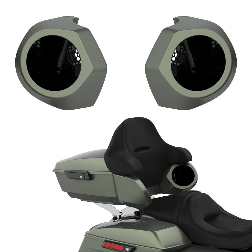 Advanblack Color Matched 6.5 Inch Tour Trunk Pack Rear Speaker Pods fit for Harley King Tour Trunk Pack