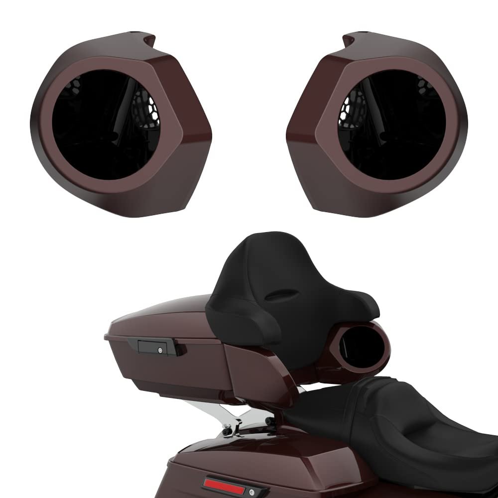 Advanblack Color Matched 6.5 Inch Tour Trunk Pack Rear Speaker Pods fit for Harley King Tour Trunk Pack