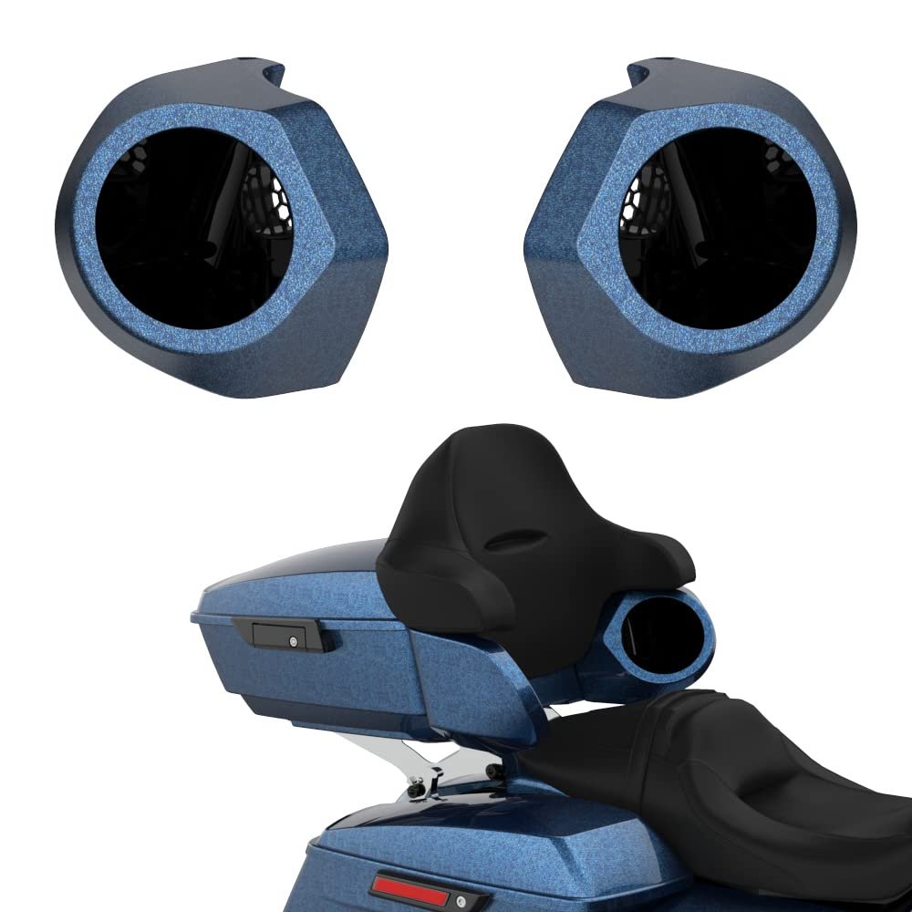 Advanblack Color Matched 6.5 Inch Tour Trunk Pack Rear Speaker Pods fit for Harley King Tour Trunk Pack