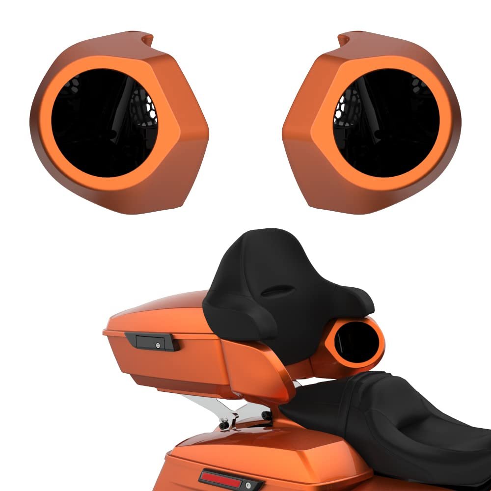 Advanblack Color Matched 6.5 Inch Tour Trunk Pack Rear Speaker Pods fit for Harley King Tour Trunk Pack