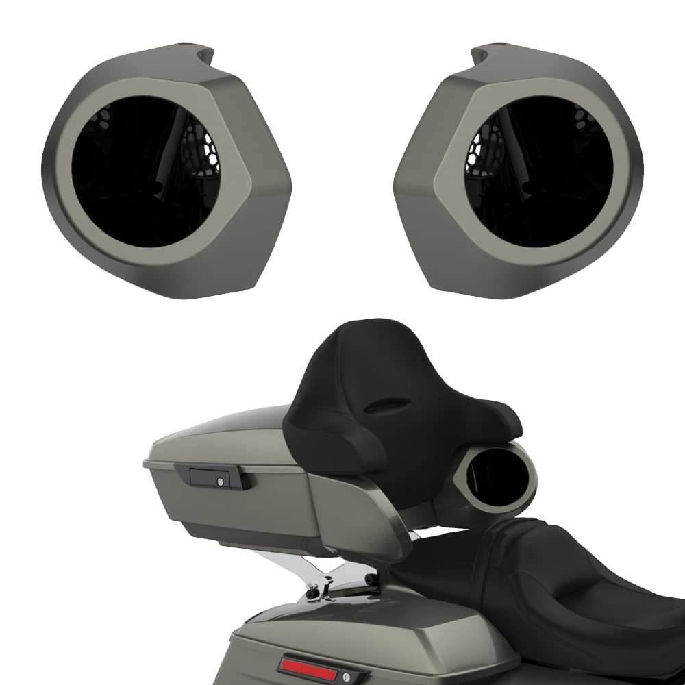 Advanblack Color Matched 6.5 Inch Tour Trunk Pack Rear Speaker Pods fit for Harley King Tour Trunk Pack