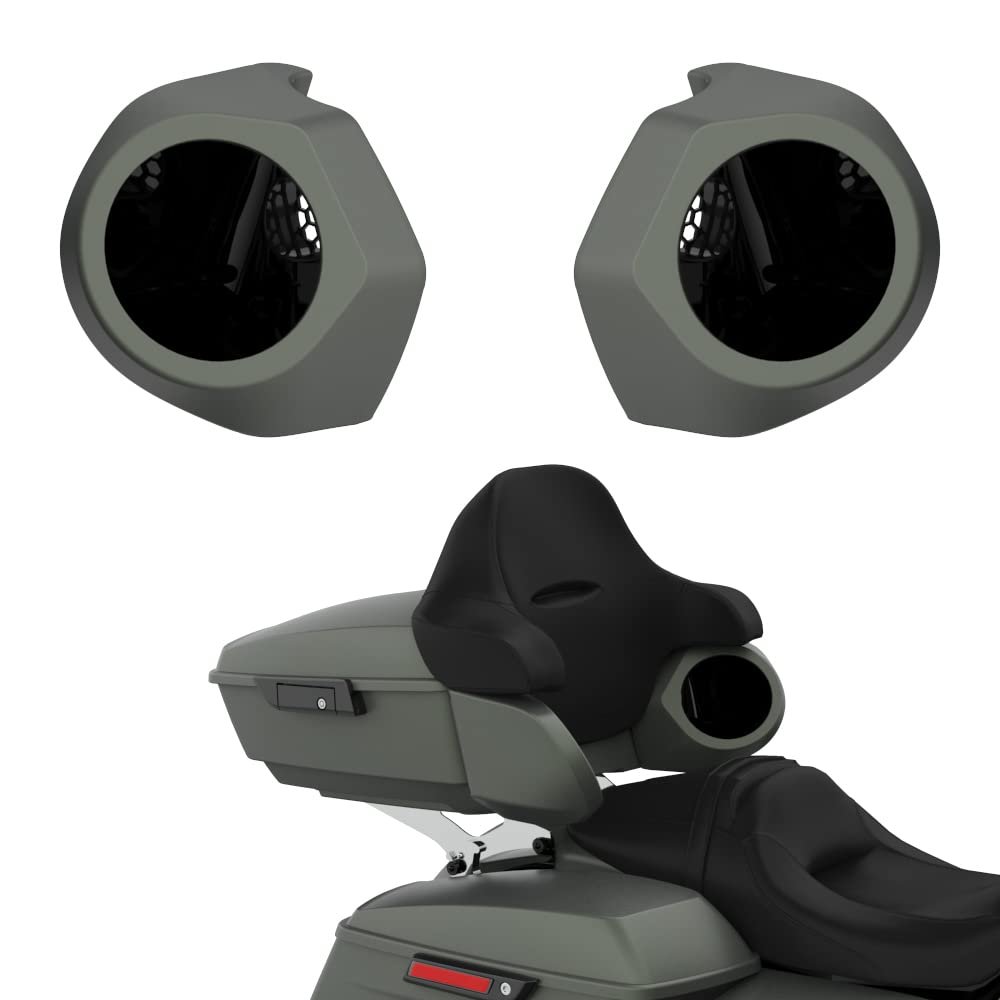 Advanblack Color Matched 6.5 Inch Tour Trunk Pack Rear Speaker Pods fit for Harley King Tour Trunk Pack