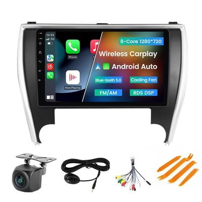 5GWiFi Upgrade Car Stereo Radio for Toyota Camry 2015 2016 2017 - Biorunn 8-Core Wireless Car-Play Android Auto GPS Navi - 2GB RAM 32GB ROM 10.1 Inch Touchscreen Blue-Tooth RDS FM AM DSP