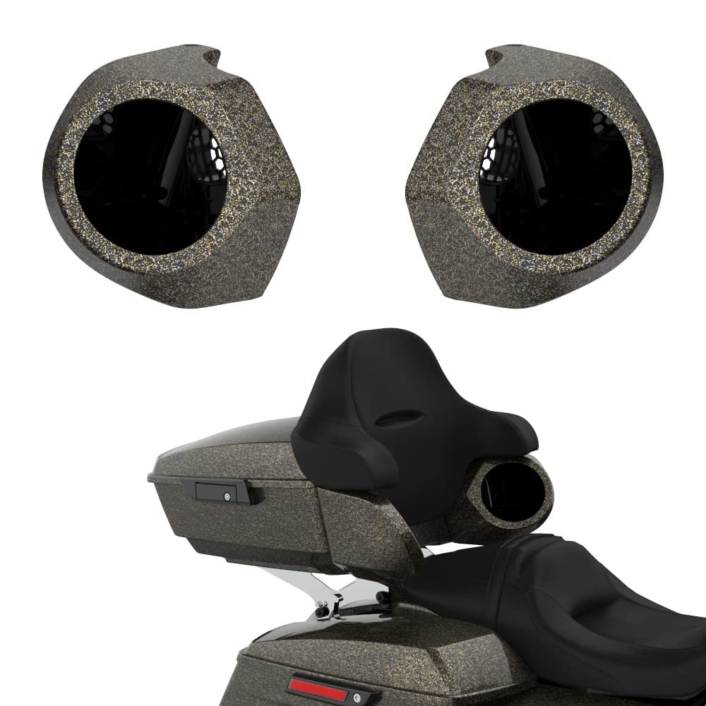 Advanblack Color Matched 6.5 Inch Tour Trunk Pack Rear Speaker Pods fit for Harley King Tour Trunk Pack