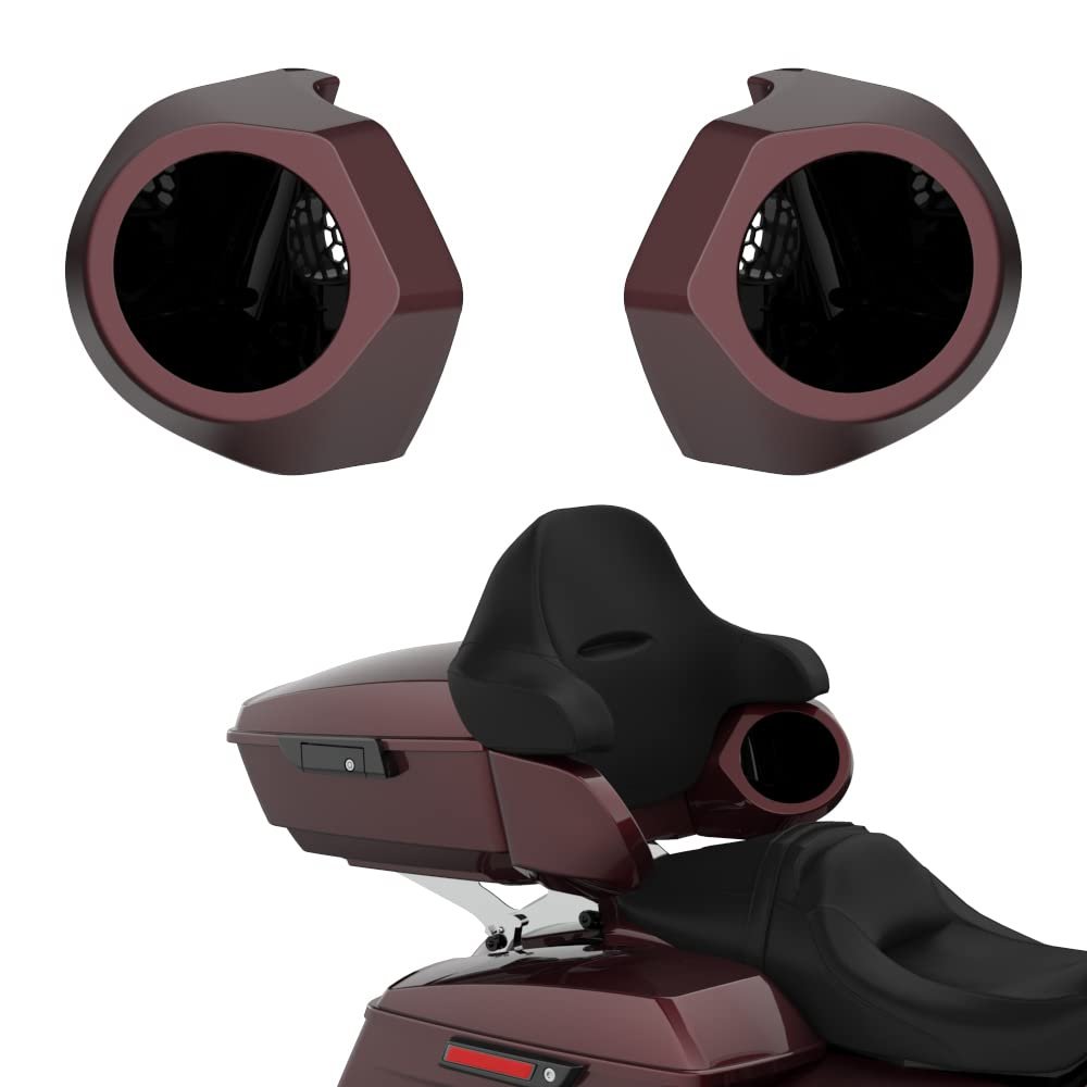 Advanblack Color Matched 6.5 Inch Tour Trunk Pack Rear Speaker Pods fit for Harley King Tour Trunk Pack