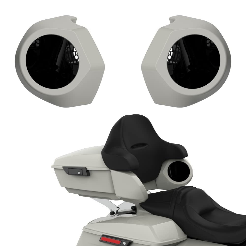 Advanblack Color Matched 6.5 Inch Tour Trunk Pack Rear Speaker Pods fit for Harley King Tour Trunk Pack