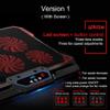 QIYUDS Laptop Cooling Pad, 6 Fans Up to 17 Inch Heavy Notebook Cooler, Blue and red LED Lights, 2 USB Ports view 3