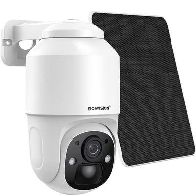 BOAVISION Security Camera Wireless WiFi Outdoor,Solar Powered Camera Pan Tilt 360 View PIR Human Detection Color Night Vision Wireless Surveillance IP Cameras for Home Security