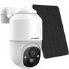 BOAVISION Security Camera Wireless WiFi Outdoor,Solar Powered Camera Pan Tilt 360 View PIR Human Detection Color Night Vision Wireless Surveillance IP Cameras for Home Security view 1