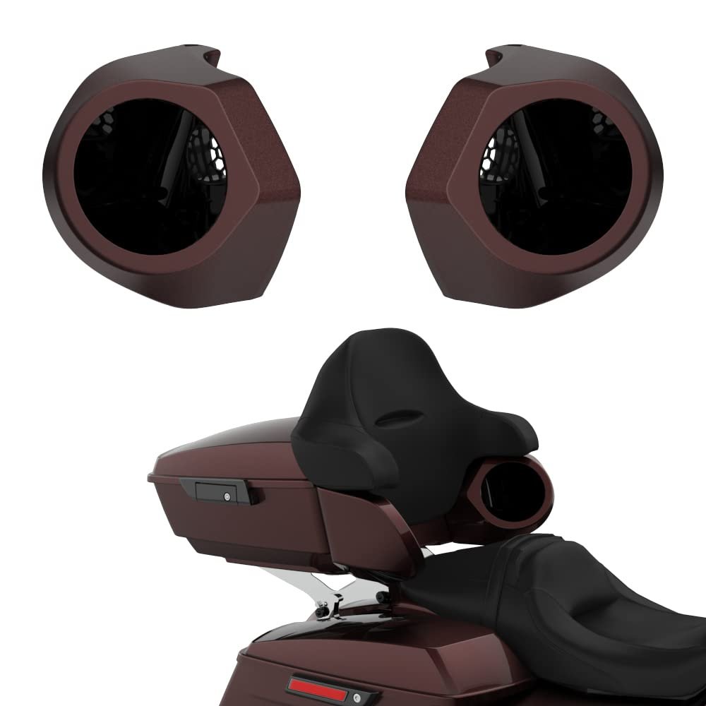 Advanblack Color Matched 6.5 Inch Tour Trunk Pack Rear Speaker Pods fit for Harley King Tour Trunk Pack