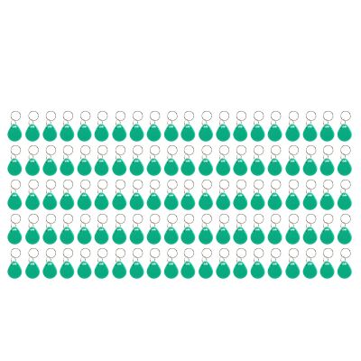 100PCS Door Lock Key Fobs 125KHz Smart Contactless Proximity ID Card Access Control Tag Read Only (Green)